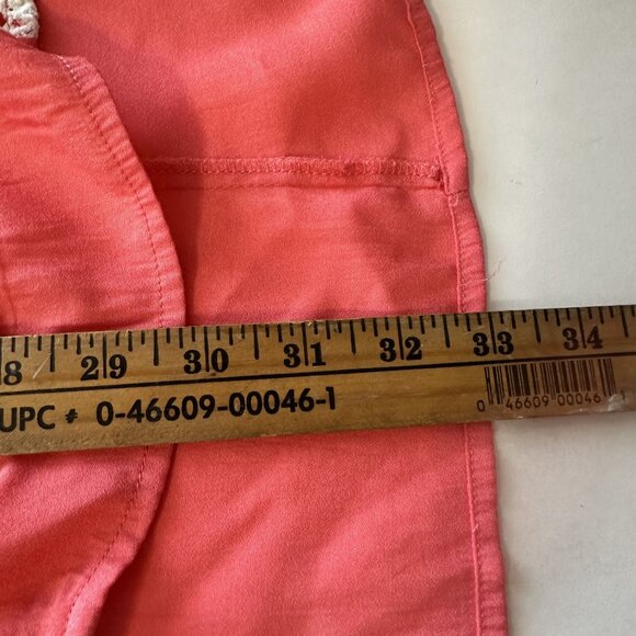 Umgee Womens Coral Tunic Top Small Crochet Peasant USA Shirt Blouse Boho Pink - Picture 9 of 10